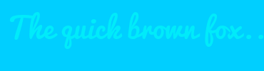 Image with Font Color 00EBFA and Background Color 00CFFF